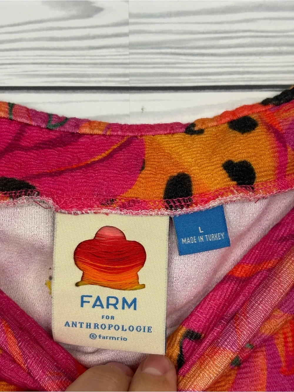 Farm Rio Anthropologie Knit Mini Skirt Chili Peppers Bananas Size Large